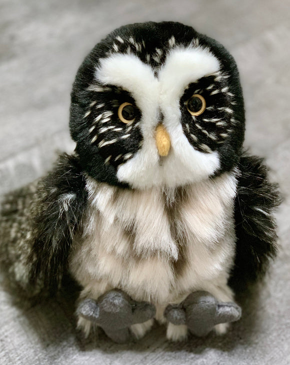 Realistic Great Gray owl weighted stuffed animal for anxiety, autism, ADHD, PTSD, Alzheimer's, Sensory Soothers.