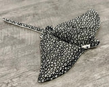 24" Realistic stingray black with white spots weighted stuffed animal for autism, ADHD, PTSD, Dementia, anxiety, depression.