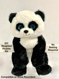 DIY Weighted Plushie Kit, Panda, 2.5lbs Glass Beads