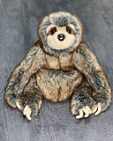 20" Realistic brown and gray sloth, weighted stuffed animal for anxiety, ADHD, PTSD, autism, Alzheimer's, Sensory Soothers.