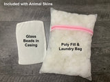 DIY Weighted Plushie Kit, Snow Owl, 2.5lbs Glass Beads
