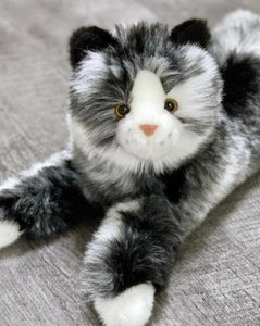 Black, white, and gray cat, Tuxedo cat, weighted stuffed animal for anxiety, Autism, PTSD, ADHD, Alzheimer's, sensory soothers.