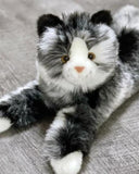 Black, white, and gray cat, Tuxedo cat, weighted stuffed animal for anxiety, Autism, PTSD, ADHD, Alzheimer's, sensory soothers.