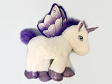 DIY Weighted Plushie Kit, White with Purple Unicorn, 2.5lbs Glass Beads