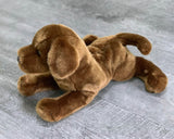 Weighted Chocolate Lab Pup – 15" (Up to 3 lbs)