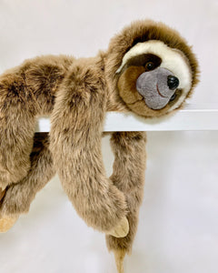 Brown sloth weighted up to 8-pounds stuffed animal for anxiety, ADHD, PTSD, autism, Alzheimer's, Sensory Soothers.