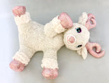 DIY Weighted Plushie Kit, Reindeer with Pink Horns, 2.5lbs Glass Beads