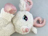 DIY Weighted Plushie Kit, Reindeer with Pink Horns, 2.5lbs Glass Beads