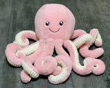Large mauve pink octopus weighted stuffed animal for ASD PTSD ADHD Alzheimers sensory soothers