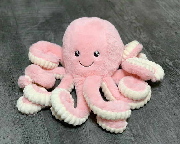 Mauve pink octopus weighted stuffed animal for autism ADHD PTSD dementia sensory soothers