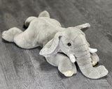 22" plush gray elephant weighted stuffed animal for anxiety, ADHD, ASD, PTSD, dementia, sensory soothers.