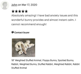 18-inch Weighted Spotted Bunny, Up To 4lbs