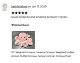 20-inch Weighted Octopus, up to 3lbs, Mauve Pink