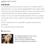 23-inch Weighted Golden Retriever, up to 9lbs