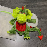 DIY Weighted Plushie Kit, Green Dragon, 2.5lbs Glass Beads
