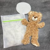 DIY Weighted Plushie Kit, Teddy Bear, 2.5lbs Glass Beads